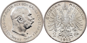 Franz Joseph I, 2 Kronen 1913, Vienna