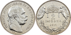 Franz Joseph I, 2 Korona 1914, KB, Kremnitz