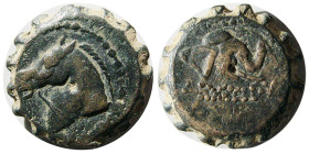 SELEUKID KINGDOM. Demetrios I Soter, 162-150 BC. Serrate Æ.