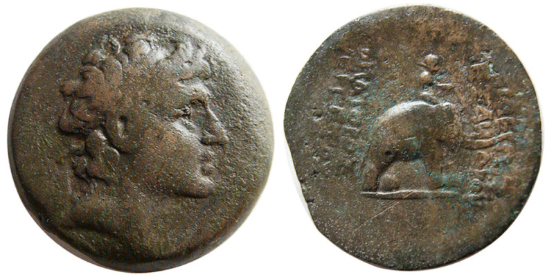 SELEUKID KINGS of SYRIA. Alexander I Balas. 150-145 BC. Æ (17.63 gm; 27 mm). Ekb...