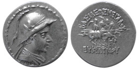 KINGS of BAKTRIA, Eukratides I. circa 171-145 BC. AR Drachm