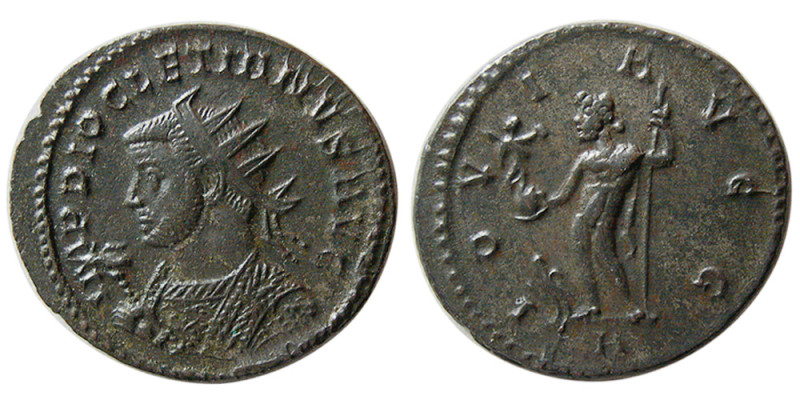 ROMAN EMPIRE; Diocletian, 284-305 AD. BI Antoninianus (3.76 gm; 23 mm). Lugdunum...