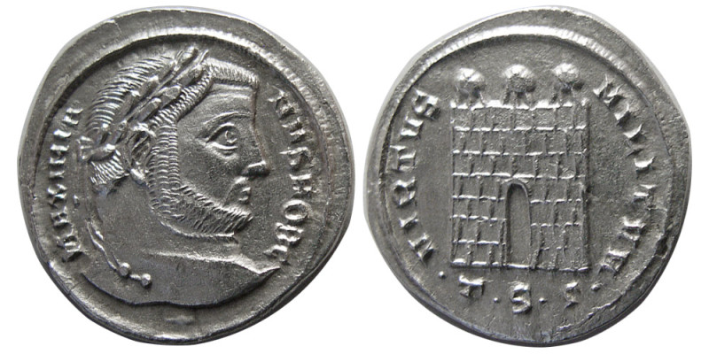 ROMAN EMPIRE; Galerius Maximianus Caesar, 293-305 AD. AR Argenteus (2.65 gm; 19 ...