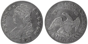 UNITED STATES, 1827 Capped Bust. Half Dollar.