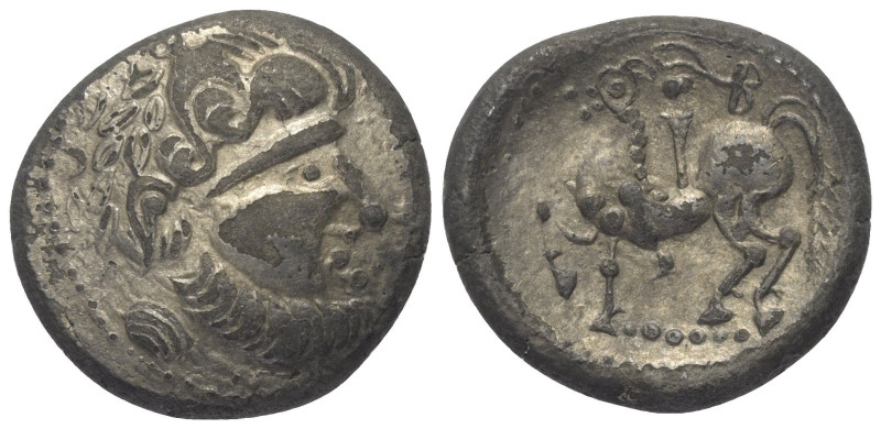 Ostkelten. Transsilvanien. Typ 'Baumreiter'.

 Tetradrachme (Silber). 2. Jhdt....