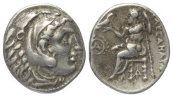 Königreich Makedonien. Alexander III. der Große (336 - 323 v. Chr.).

 Drachme (Silber). Ca. 319 - 305 v. Chr. Magnesia am Mäander.
Vs: Kopf des ju...
