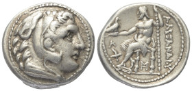 Königreich Makedonien. Alexander III. der Große (336 - 323 v. Chr.).

 Tetradrachme (Silber). Ca. 315 - 294 v. Chr. Amphipolis.
Vs: Kopf des jugend...