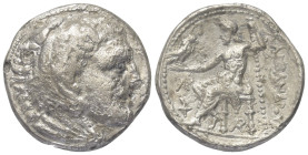 Königreich Makedonien. Alexander III. der Große (336 - 323 v. Chr.).

 Tetradrachme (Silber). Ca. 315 - 294 v. Chr. Amphipolis.
Vs: Kopf des jugend...