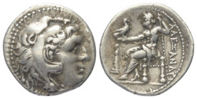 Königreich Makedonien. Alexander III. der Große (336 - 323 v. Chr.).

 Drachme (Silber). Ca. 310 - 301 v. Chr. Lampsakos.
Vs: Kopf des jugendlichen...