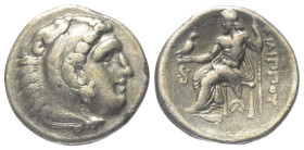Königreich Makedonien. Philippos III. Arrhidaios (323 - 317 v. Chr.).

 Drachme (Silber). Ca. 323 - 317 v. Chr. Lampsakos.
Vs: Kopf des jugendliche...