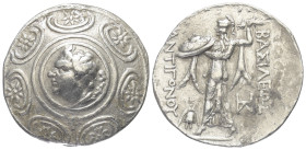 Königreich Makedonien. Antigonos II. Gonatas (277 - 239 v. Chr.).

 Tetradrachme (Silber). Ca. 274 - 255 v. Chr. Amphipolis.
Vs: Makedonischer Schi...