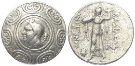 Königreich Makedonien. Antigonos II. Gonatas (277 - 239 v. Chr.).

 Tetradrachme (Silber). Ca. 274 - 255 v. Chr. Amphipolis.
Vs: Makedonischer Schi...