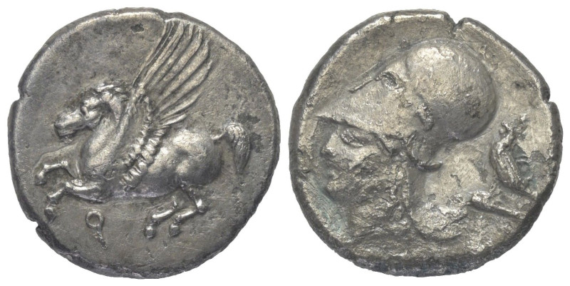 Korinthia. Korinth.

 Stater (Silber). Ca. 375 - 300 v. Chr.
Vs: Pegasos nach...