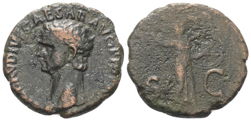 Claudius (41 - 54 n. Chr.).

 As (Bronze). 41 - 42 n. Chr. Rom.
Vs: TI CLAVDI...