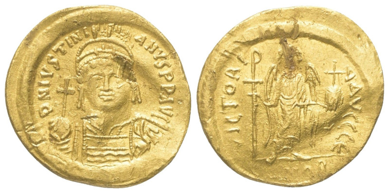 Iustinianus I. (527 - 565 n. Chr.).

 Solidus (Gold). 542 - 565 n. Chr. Consta...