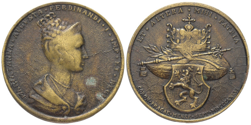 Habsburg und Österreich. Ferdinand I. (1835 - 1848).

 Medaille (Bronze). 1836...