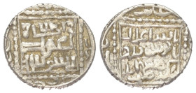 Isfendiyariden (Candarogullari). Kötürüm Bayezid (762 - 787 H. / 1361 - 1385).

 Akce (Silber). Ohne Jahr. Kastamonu.
Typ 1.
Vs: Shahada. Außen di...