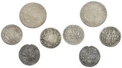 Europa - Lots.


Polen. Königreich. 
Sigismund III. Wasa (1587 - 1632).

Lot (4 Stück, 2x Silber / 1x Billon): Dreigröscher (Trojak) 1621 und 16...