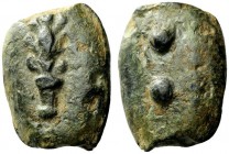 GREEK COINS 
 Etruria or Umbria, uncertain mint 
 Sextans 3rd century BC, Æ 25.21 g. Club upright. Rev. Two pellets. Haeberlin pl. 81, 36-41. Sydenh...