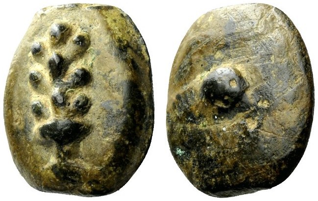 GREEK COINS 
 Etruria or Umbria, uncertain mint 
 Uncia 3rd century BC, Æ 10.5...