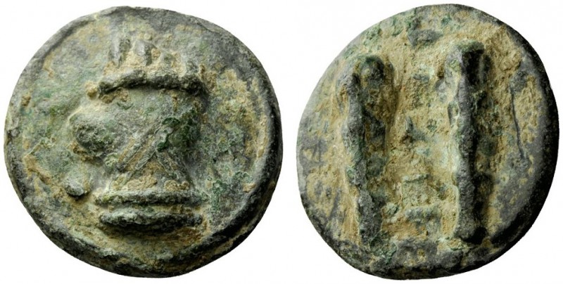 GREEK COINS 
 Tuder 
 Triens circa 220-200, Æ 34.42 g. Right hand wearing caes...