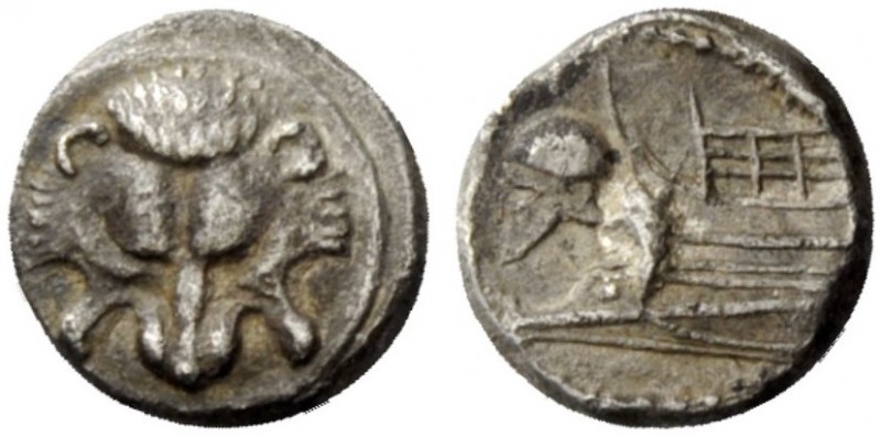 GREEK COINS 
 Zankle-Messana 
 Diobol or litra? circa 494/3-490/89, AR 0.86 g....