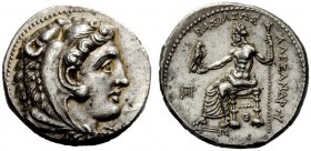 GREEK COINS 
 Alexander III, 336 – 323 and posthumous issues 
 Tetradrachm, Tarsus circa 323-317, AR 17.25 g. Head of Heracles r., wearing lion’s sk...