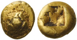 GREEK COINS 
 Asia Minor, uncertain mint 
 Phocaic hemistater sixth century BC, EL 8.25 g. Undetermined raised type. Rev. Square incuse punch. Rosen...