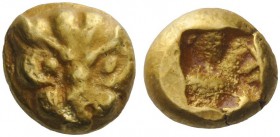 GREEK COINS 
 Asia Minor, uncertain mint 
 Phocaic hecte sixth century BC, EL 2.76 g. Panther’s head facing. Rev. Square incuse punch. Boston 1778. ...