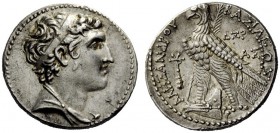 GREEK COINS 
 Seleucid Kings of Syria, Alexander I Balas, 
 Tetradrachm, Tyre 149/148, AR 14.25 g. Diademed head r. Rev. BAΣIΛEΩΣ – AΛEΞANΔΡOΥ Eagle...