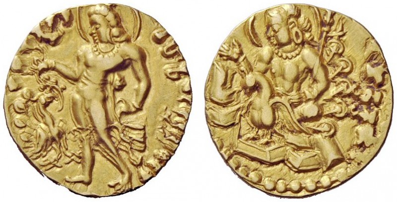 GREEK COINS 
 India, Guptas Kumaragupta I, 414-455 AD 
 Dinar 414-455, AV 8.20...