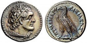 GREEK COINS 
 Ptolemy VI Philometor, 180 - 145 
 Tetradrachm, Alexandria circa 180-170, AR 14.03 g. Diademed head of Ptolemy I r., aegis tied around...
