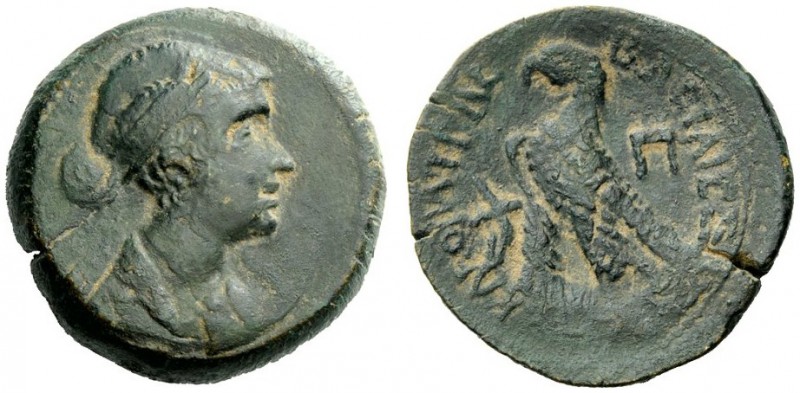 GREEK COINS 
 Cleopatra VII, 51 – 30 
 80 drachmae, Alexandria circa 50-40, Æ ...