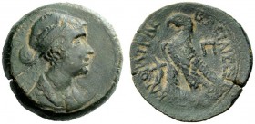 GREEK COINS 
 Cleopatra VII, 51 – 30 
 80 drachmae, Alexandria circa 50-40, Æ 15.27 g. Diademed and draped bust r. Rev. ΒΑΣΙΛΙΣΣΗΣ – ΚΛΕOΠΑΤΡΑΣ Eagl...