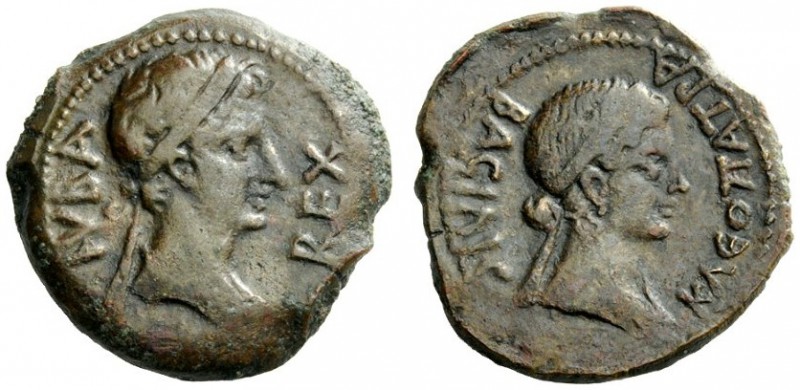 GREEK COINS 
 Kings of Mauretania. Juba II and Cleopatra Selene his wife, circa...