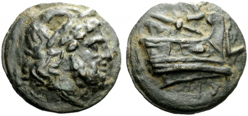 THE ROMAN REPUBLIC 
 Semis, Luceria circa 214-212, Æ 46.97 g. Laureate head of ...