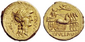 THE ROMAN REPUBLIC
L. Cornelius Sulla Imperator with L. Manlius Torquatus Proquaestor. Aureus, mint moving with Sulla 82, AV 10.45 g. [L·]MANLI – PRO...