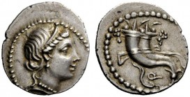THE ROMAN REPUBLIC 
 Q. Denarius, uncertain mint 81, AR 3.97 g. Diademed head of Venus r. Rev. Double cornucopiae tied with fillet; below, Q. Babelon...