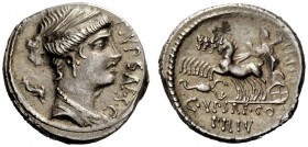 THE ROMAN REPUBLIC 
 P. Plautius Hypsaeus. Denarius 60, AR 3.96 g. P.YPSAE·S·C Draped bust of Leuconoe r.; behind, S·C / dolphin swimming downwards. ...