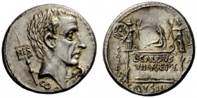 THE ROMAN REPUBLIC 
 C. Coelius Caldus. Denarius 51, AR 3.87 g. [C·COEL·CALDVS] Head of C. Coelivs Caldvs r.; in l. field, standard inscribed HIS; in...