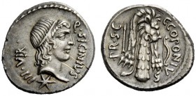 THE ROMAN REPUBLIC 
 Q. Sicinius and C. Coponius. Denarius, mint moving with Pompey 49, AR 3.86 g. Q·SICINIVS – III·VIR Head of Apollo r., hair tied ...