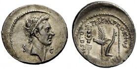 THE ROMAN REPUBLIC 
 Ti. Sempronius Graccus. Denarius 40 (?) or later, AR 3.77 g. S – C Laureate head of J. Caesar r. Rev. TI·SEMPRONIVS·GRACCVS – Q·...