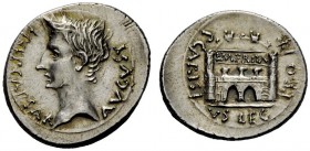 THE ROMAN EMPIRE 
 Octavian as Augustus, 27 BC – 14 AD 
 Denarius, Emerita circa 25-23 BC, AR 3.78 g. IMP CAESAR – AVGVST Bare head r. Rev. P CARISI...