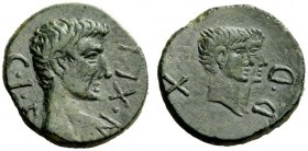 THE ROMAN EMPIRE 
 Octavian as Augustus, 27 BC – 14 AD 
 Bronze, Sinope 5-4 BC, Æ 5.81 g. C·I·F – N·XLI Bare head of Augustus r. Rev. X – D·D Jugate...