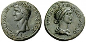 THE ROMAN EMPIRE 
 Claudius, 41 – 54 
 Bronze, Crete (Koinon) 41-43, Æ 5.96 g. TI – KLAUDIOS KAISAP GERMA SEBASTOS Bare head of Claudius l. Rev. OVA...