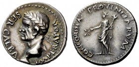 THE ROMAN EMPIRE 
 Galba, 68 – 69 
 Denarius, Narbo (?) April to late 68, AR 3.60 g. SER GALBA – IMPERATOR Laureate bust l., with globe at point of ...