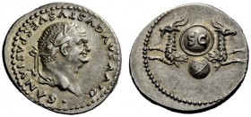 THE ROMAN EMPIRE 
 Vespasian, 69 – 79 
 Divus Vespasianus. Denarius 80-81, AR 3.55 g. DIVVS AVGVSTVS VESPASIANVS Laureate head r. Rev. Two capricorn...