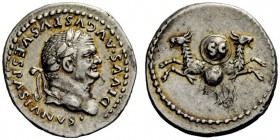 THE ROMAN EMPIRE 
 Vespasian, 69 – 79 
 Divus Vespasianus. Denarius 80-81, AR 3.06 g. DIVVS AVGVSTVS VESPASIANVS Laureate head r. Rev. Two capricorn...