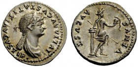 THE ROMAN EMPIRE 
 Julia Titi, daughter of Titus 
 Denarius 80-81, AR 3.50 g. IVLIA AVGVSTA TITI AVGVSTI F Diademed and draped bust r. Rev. VENVS – ...