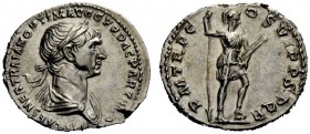 THE ROMAN EMPIRE 
 Trajan, 98 – 117 
 Denarius after 20 Feburary-circa Autumn 116, AR 3.44 g. [IMP] CAES NER TRAIAN OPTIM AVG GER DAC PARTHICO Laure...